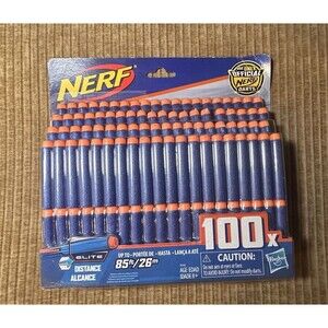 NERF 100 Pack Official Gun Darts Elite Distance Up to 85 ft New in Package